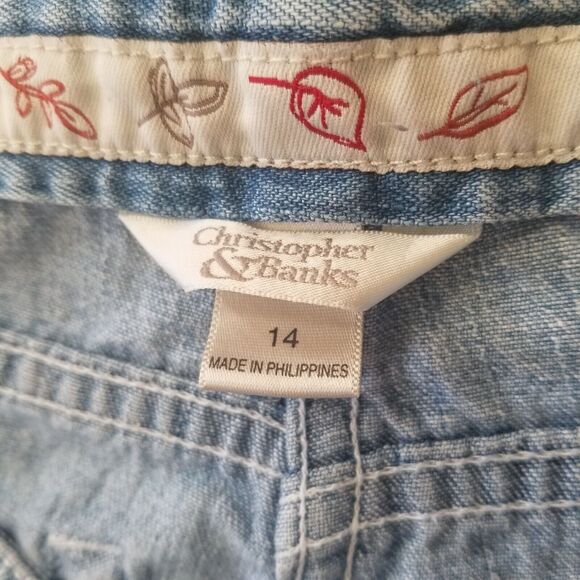 Christopher & Banks Capri Cuffed Jeans - Size 14 - Picture 6 of 6
